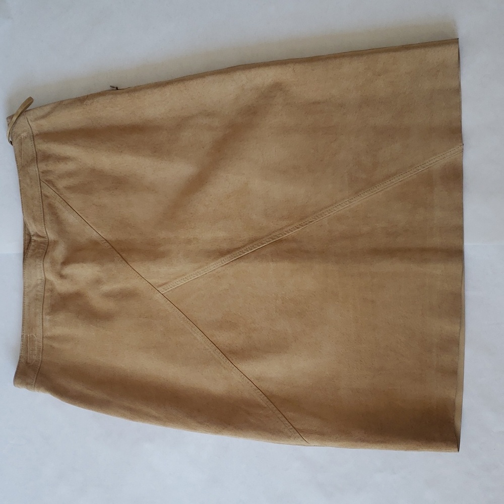 Kate Hill Tan Suede Skirt Petite 8
